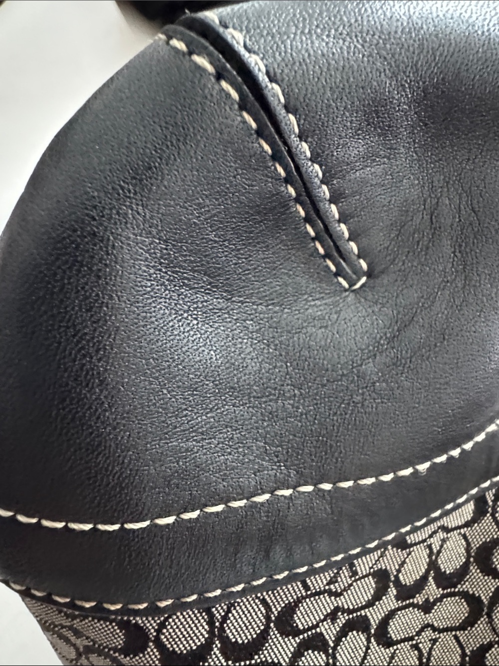 Coach Brown and Black Signature Canvas Hobo Shoulder Bag - Picture 6 of 9